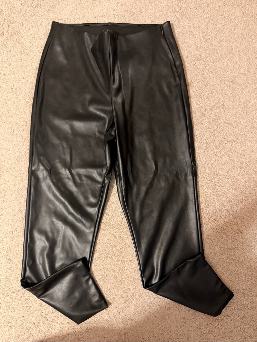 Black Faux Leather Women’s Pants
